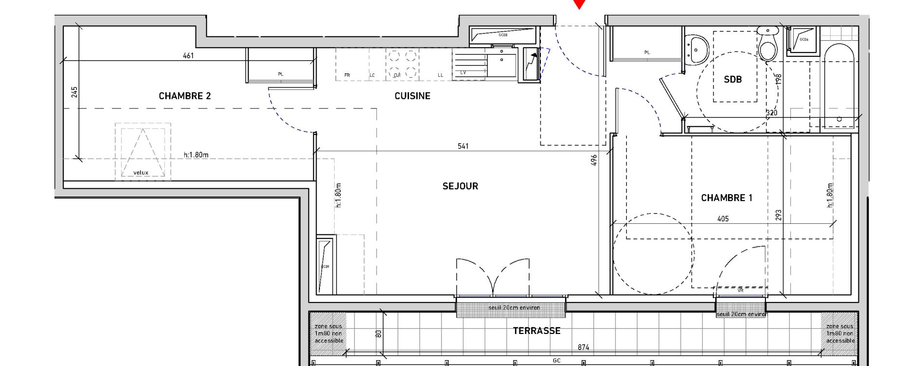 Appartement T3 de 54,43 m2 &agrave; Saint-Pierre-Du-Perray La cle de saint-pierre