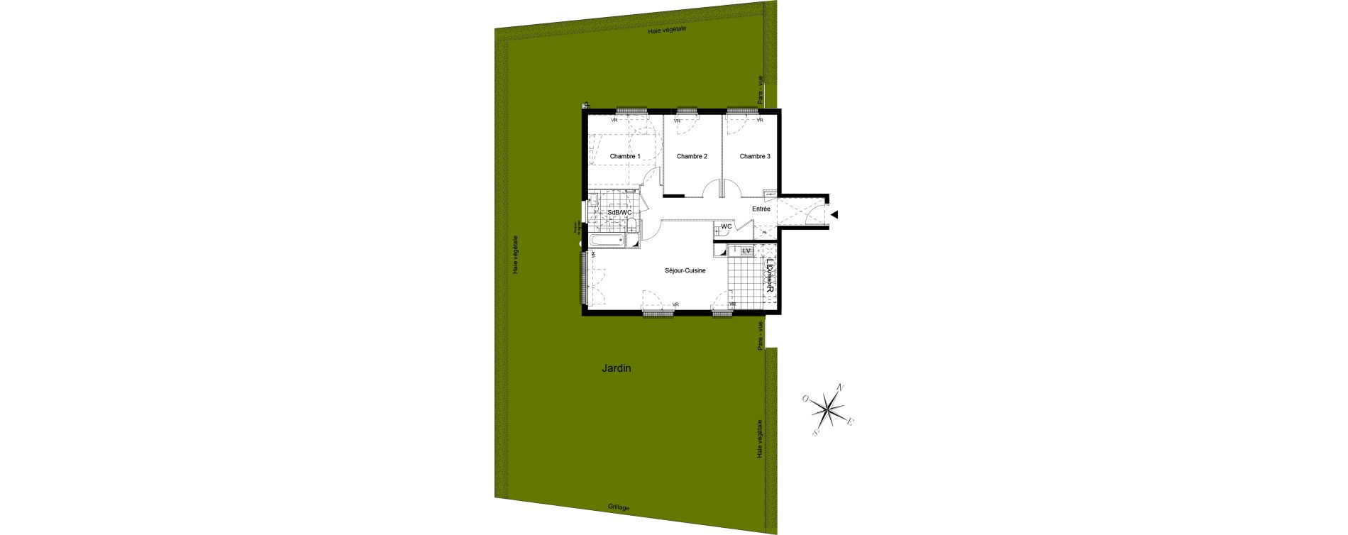 Appartement T4 de 78,45 m2 &agrave; Sainte-Genevi&egrave;ve-Des-Bois Centre
