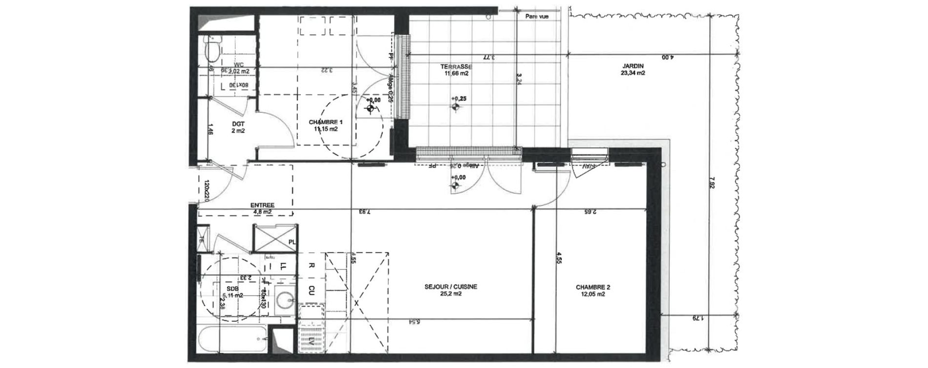 Appartement T3 de 62,28 m2 &agrave; Sainte-Genevi&egrave;ve-Des-Bois Liers