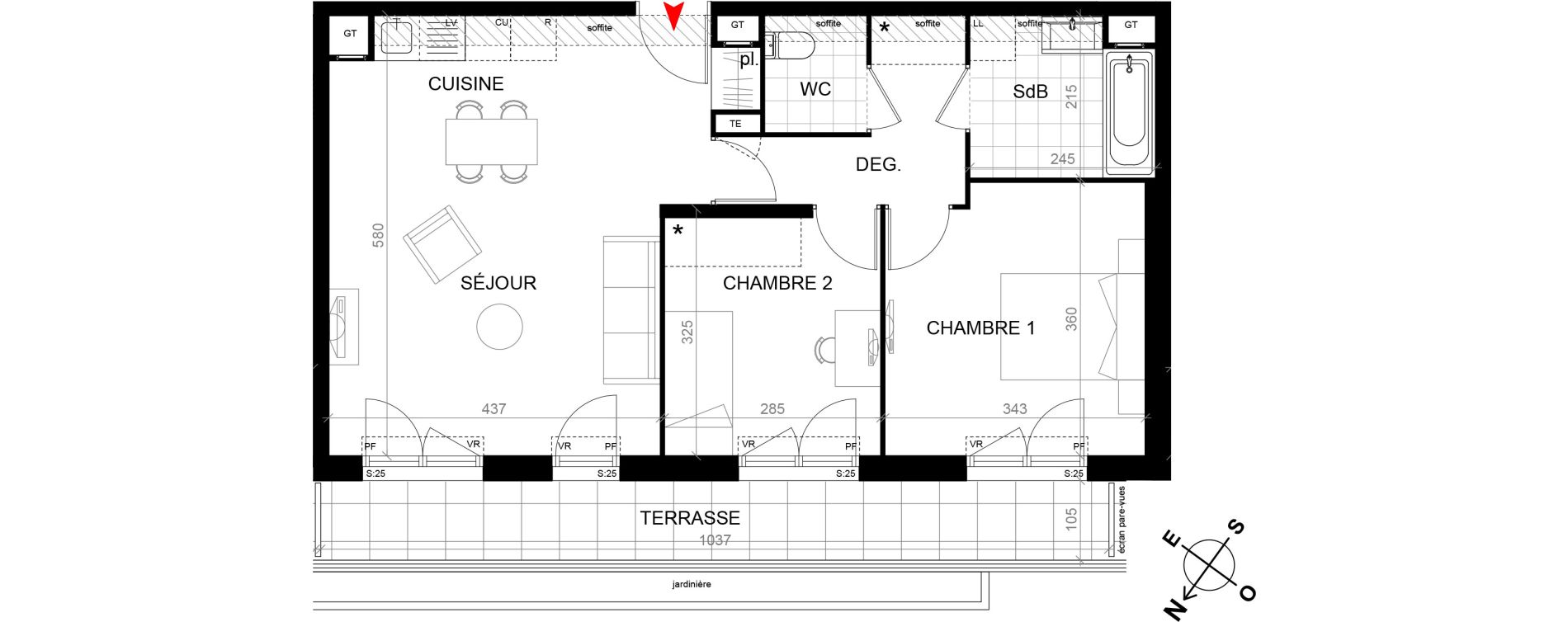 Appartement T3 de 60,20 m2 &agrave; Savigny-Sur-Orge Centre
