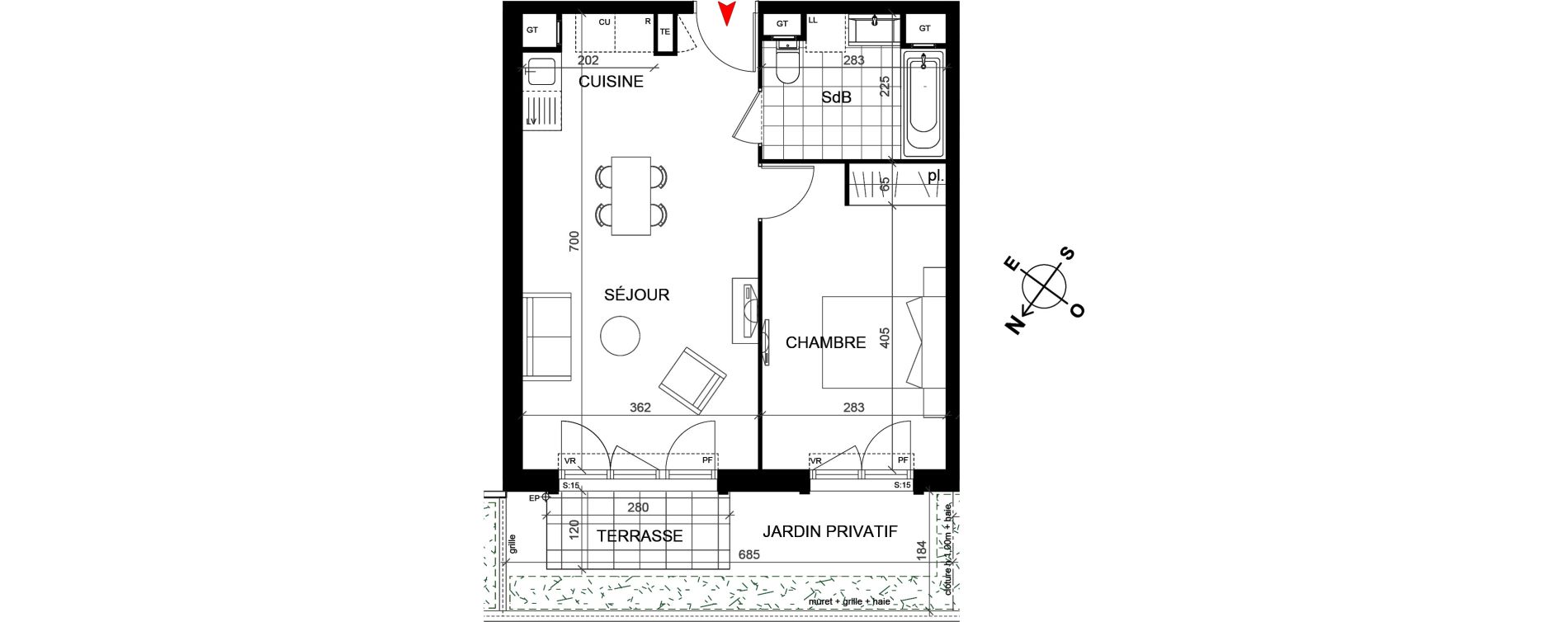 Appartement T2 de 43,70 m2 &agrave; Savigny-Sur-Orge Centre