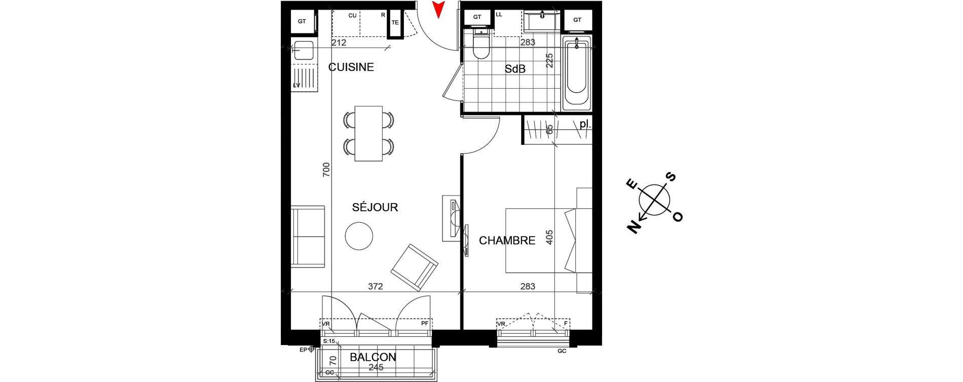 Appartement T2 de 44,40 m2 &agrave; Savigny-Sur-Orge Centre