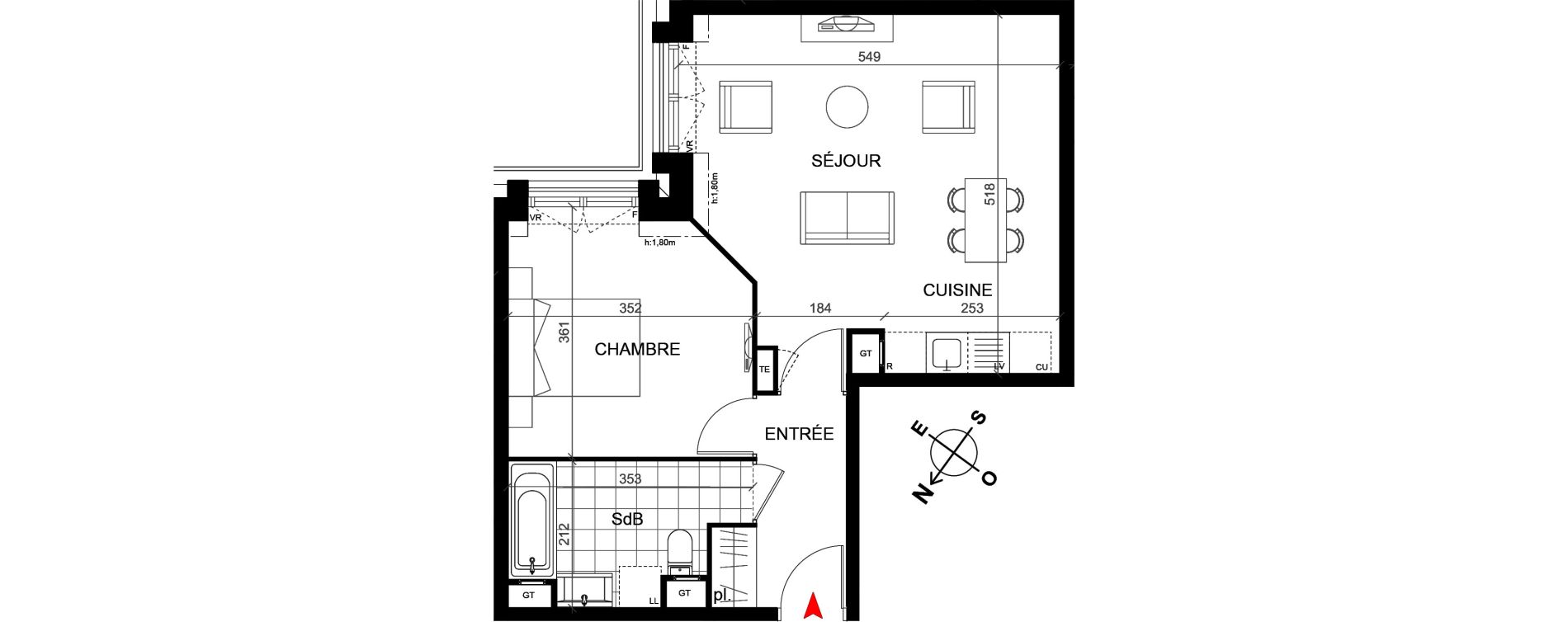 Appartement T2 de 48,00 m2 &agrave; Savigny-Sur-Orge Centre