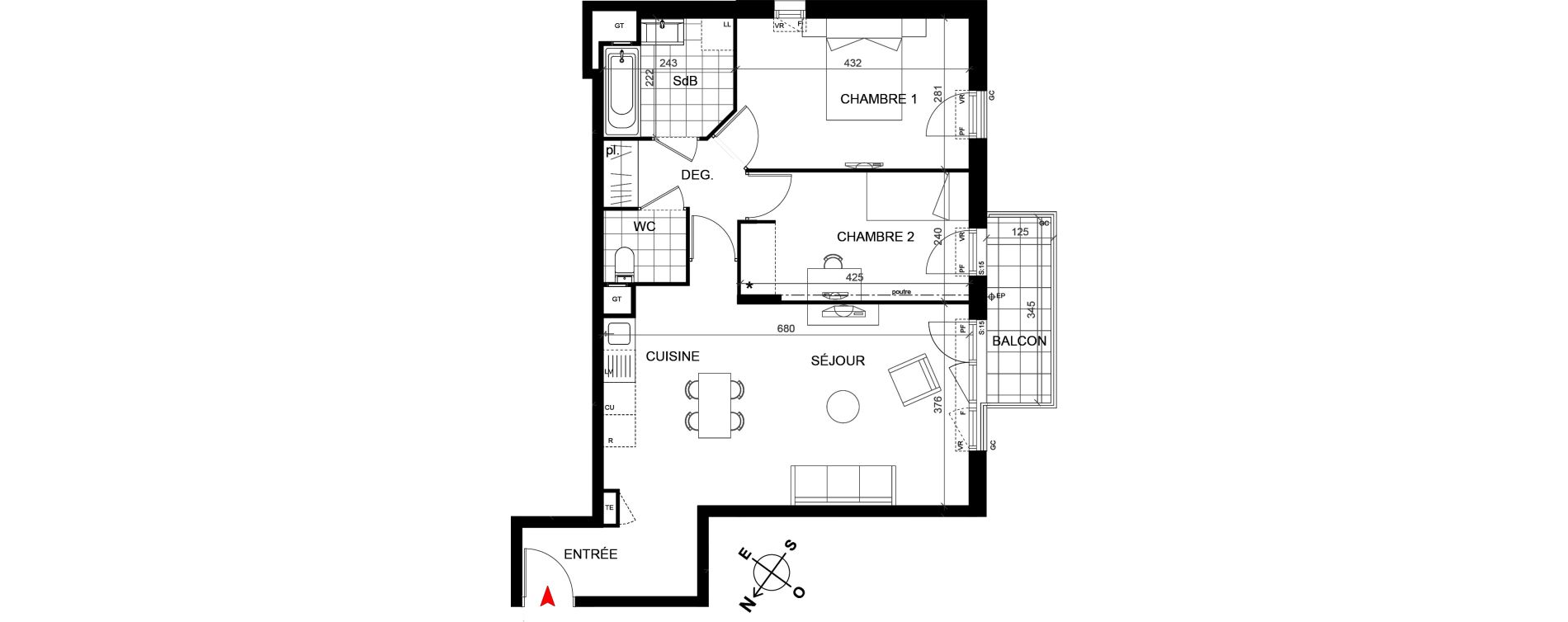 Appartement T3 de 64,50 m2 &agrave; Savigny-Sur-Orge Centre