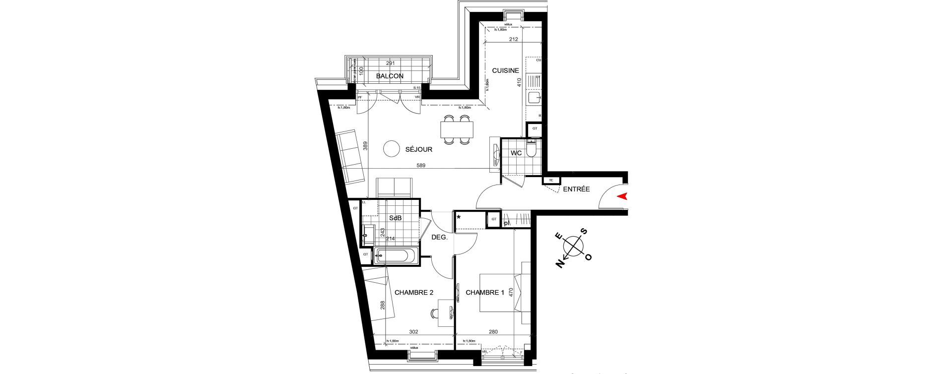 Appartement T3 de 68,80 m2 &agrave; Savigny-Sur-Orge Centre