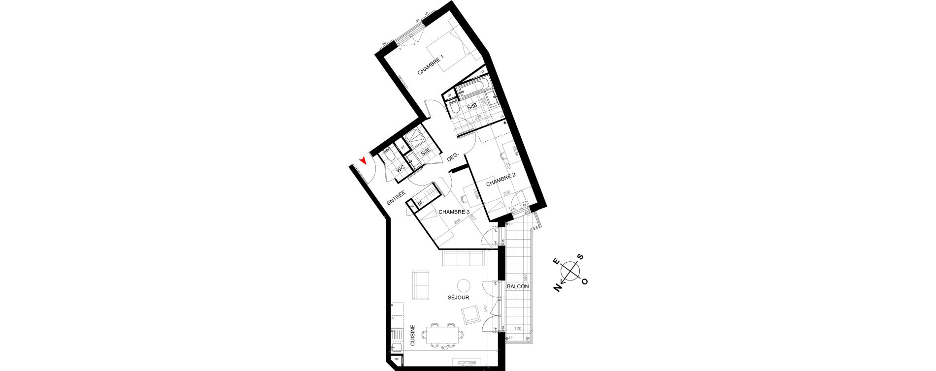 Appartement T4 de 78,90 m2 &agrave; Savigny-Sur-Orge Centre