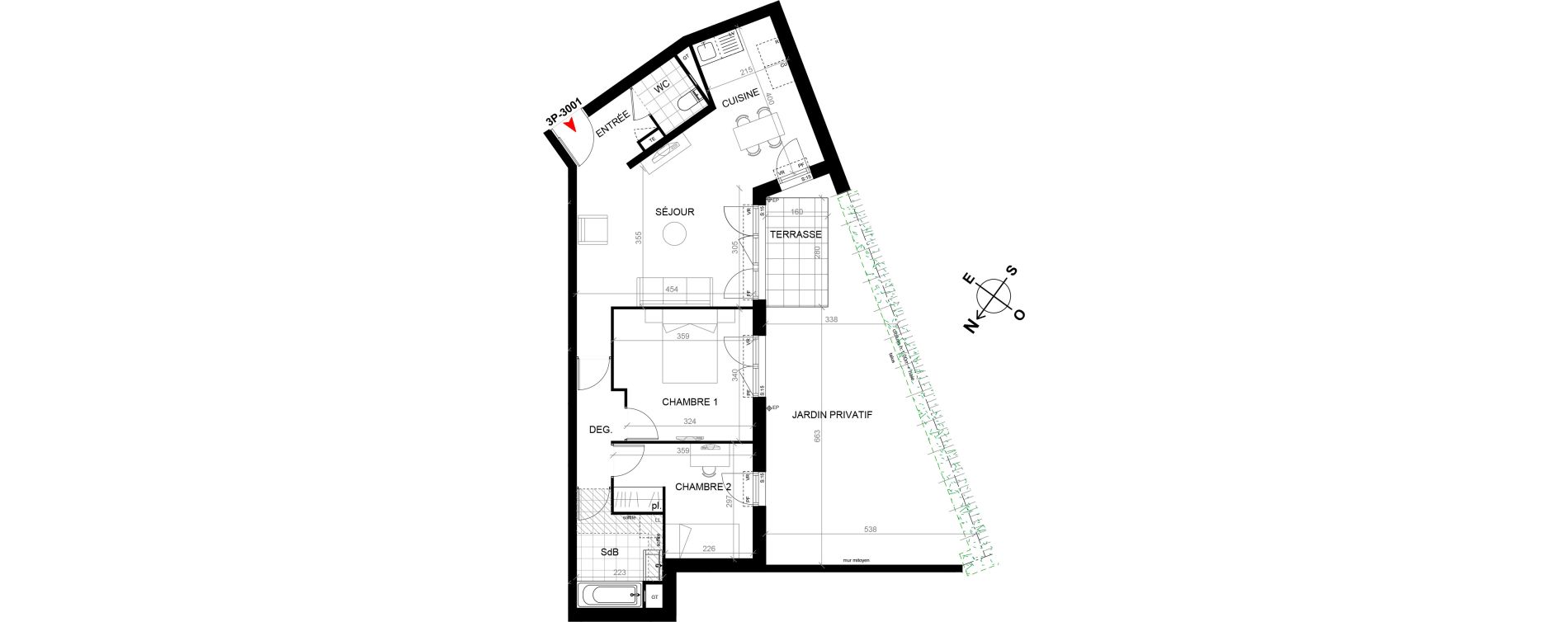 Appartement T3 de 62,80 m2 &agrave; Savigny-Sur-Orge Centre