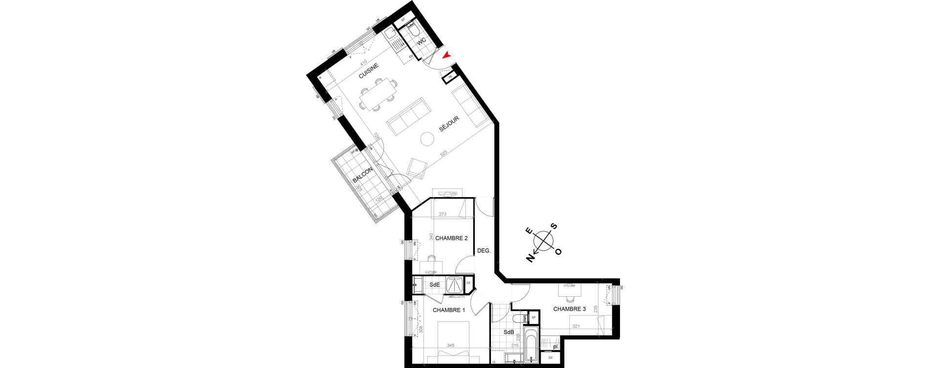 Appartement T4 de 80,50 m2 &agrave; Savigny-Sur-Orge Centre