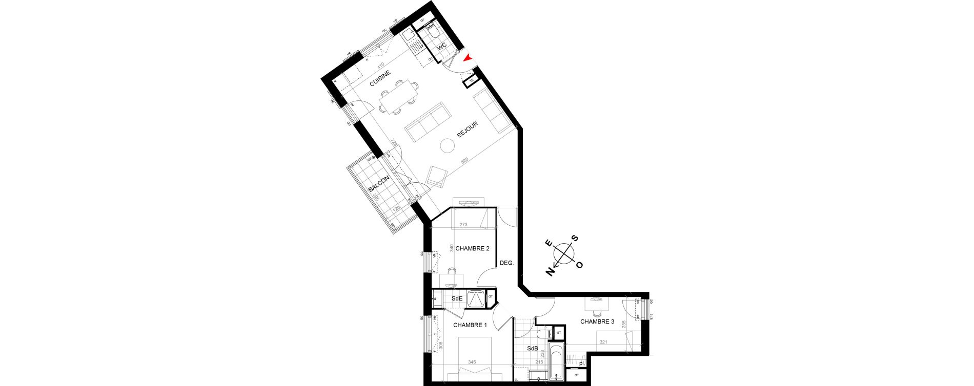 Appartement T4 de 80,50 m2 &agrave; Savigny-Sur-Orge Centre