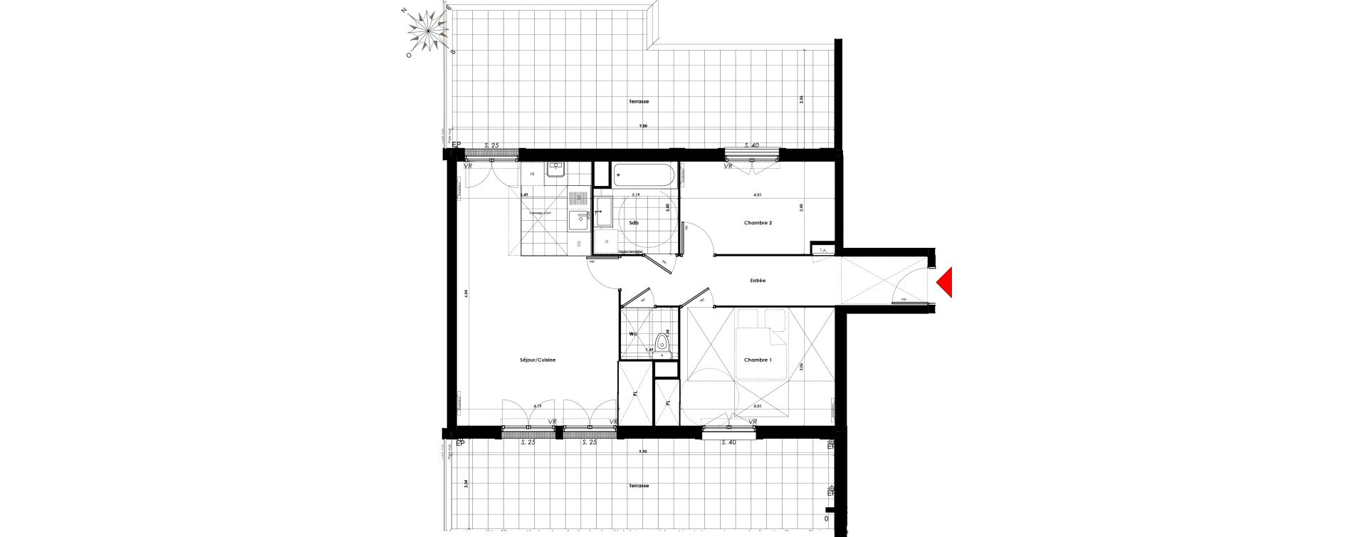 Appartement T3 de 68,00 m2 &agrave; Savigny-Sur-Orge Centre