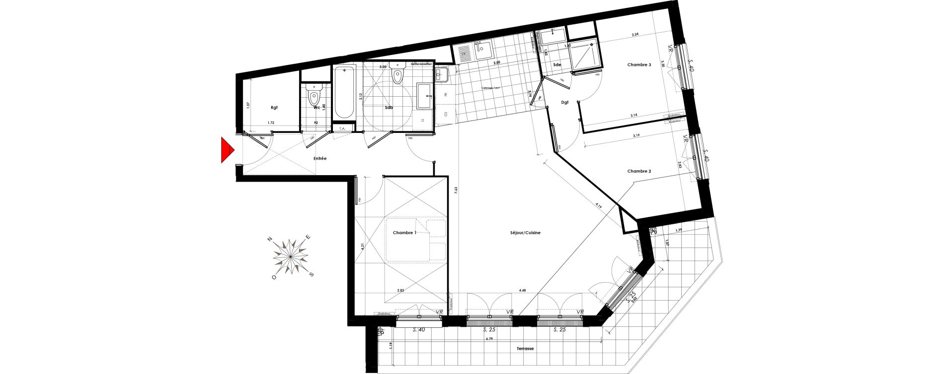 Appartement T4 de 87,94 m2 &agrave; Savigny-Sur-Orge Centre
