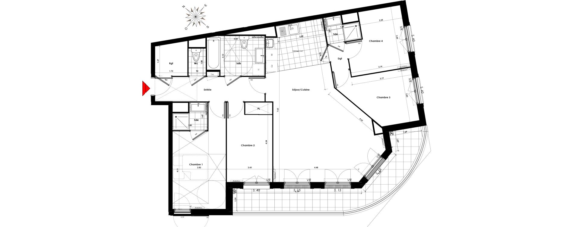 Appartement T5 de 101,43 m2 &agrave; Savigny-Sur-Orge Centre