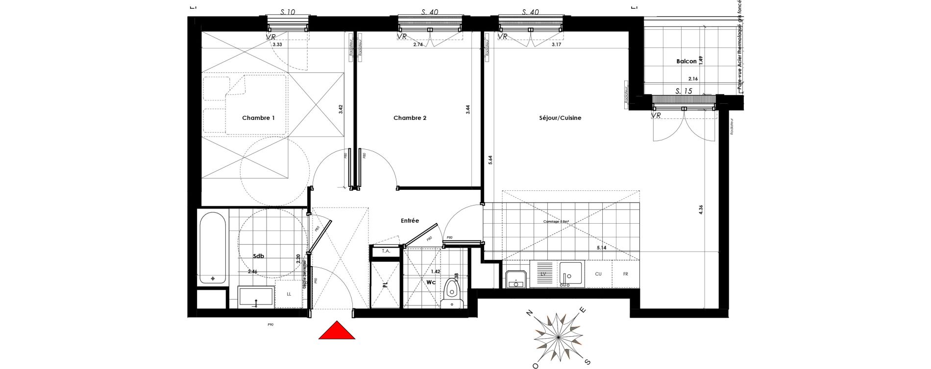 Appartement T3 de 61,50 m2 &agrave; Savigny-Sur-Orge Centre