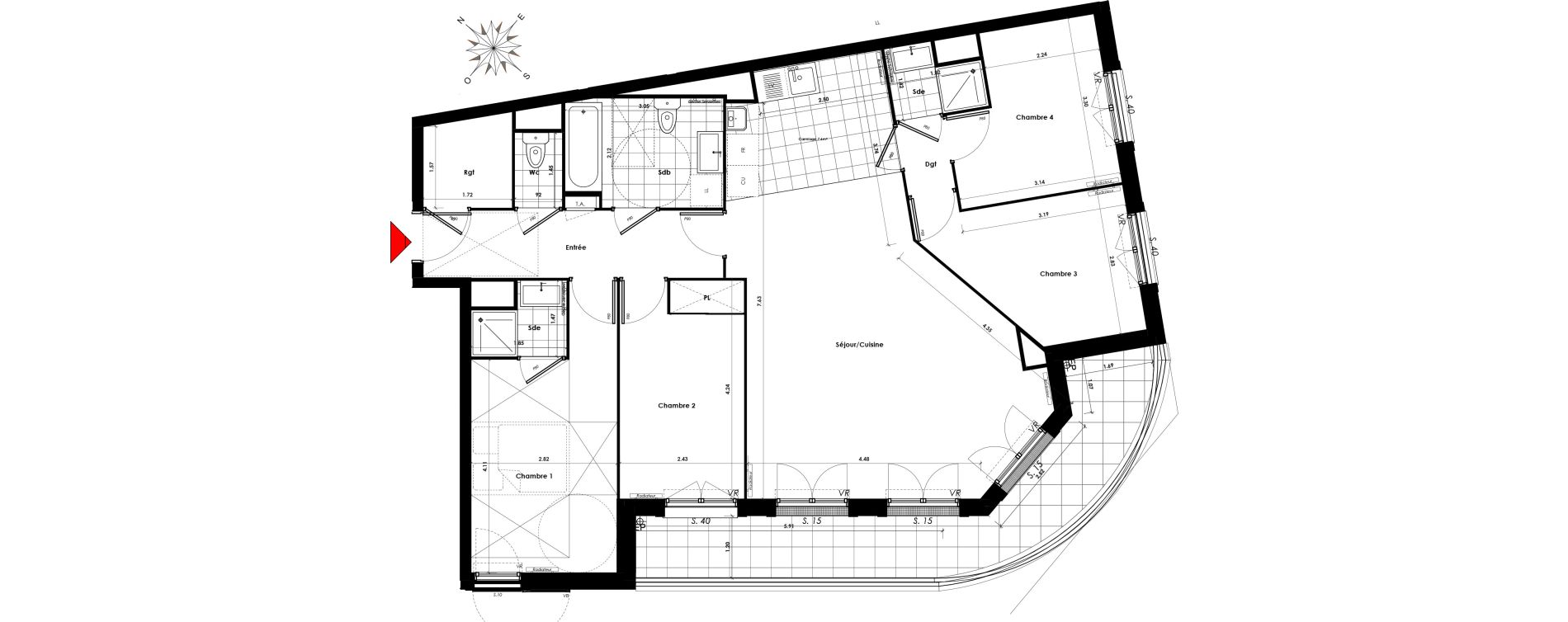 Appartement T5 de 101,43 m2 &agrave; Savigny-Sur-Orge Centre