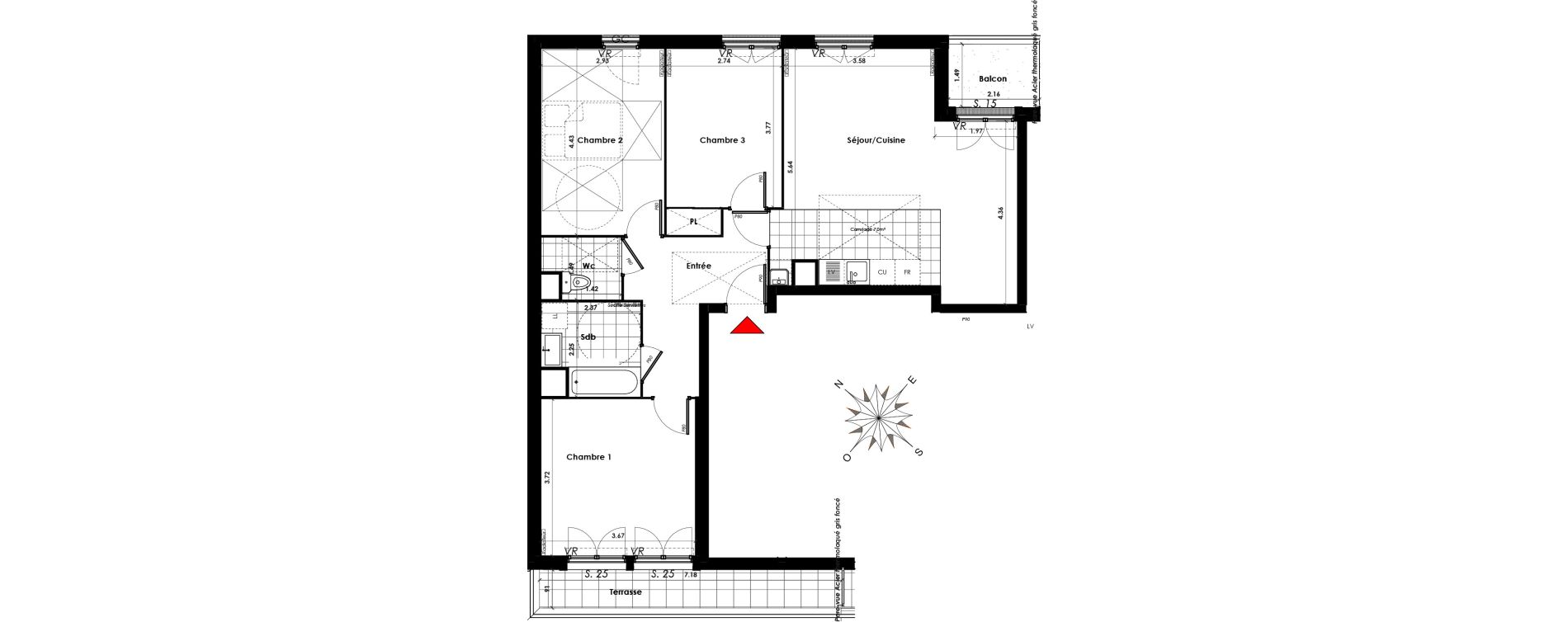 Appartement T4 de 83,20 m2 &agrave; Savigny-Sur-Orge Centre