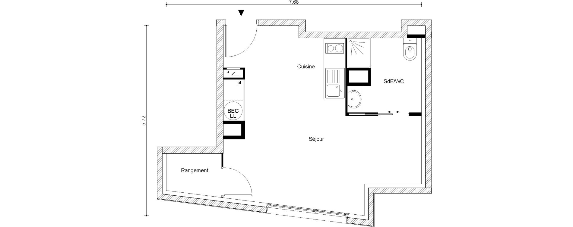 Appartement T1 bis de 30,74 m2 &agrave; Savigny-Sur-Orge Champagne - tilleul