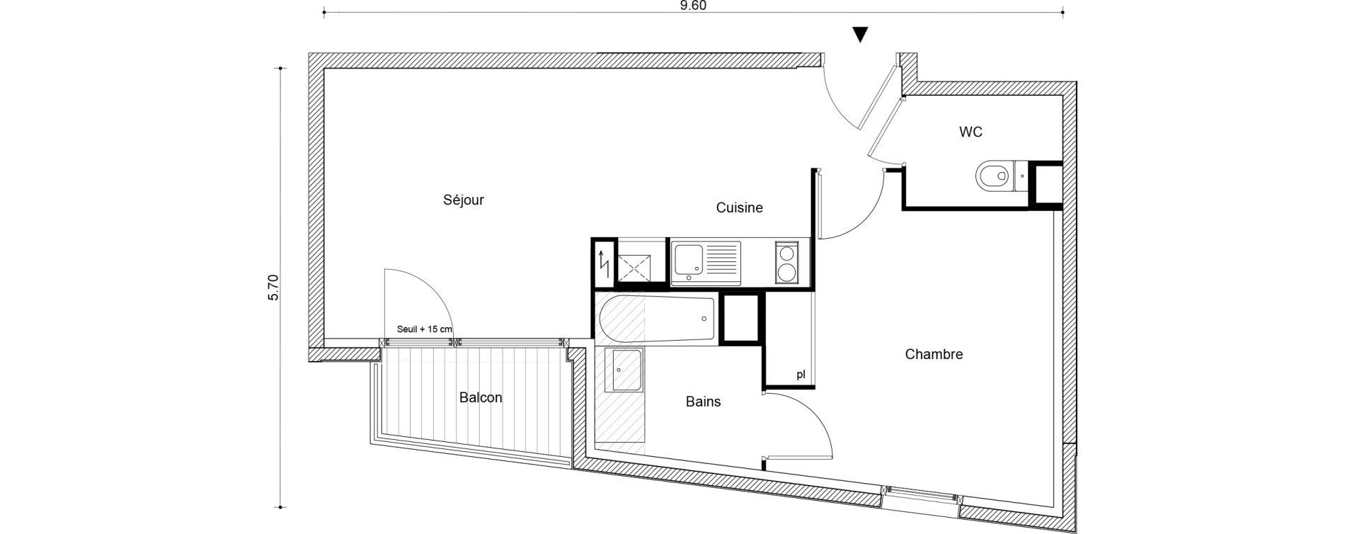Appartement T2 de 42,05 m2 &agrave; Savigny-Sur-Orge Champagne - tilleul