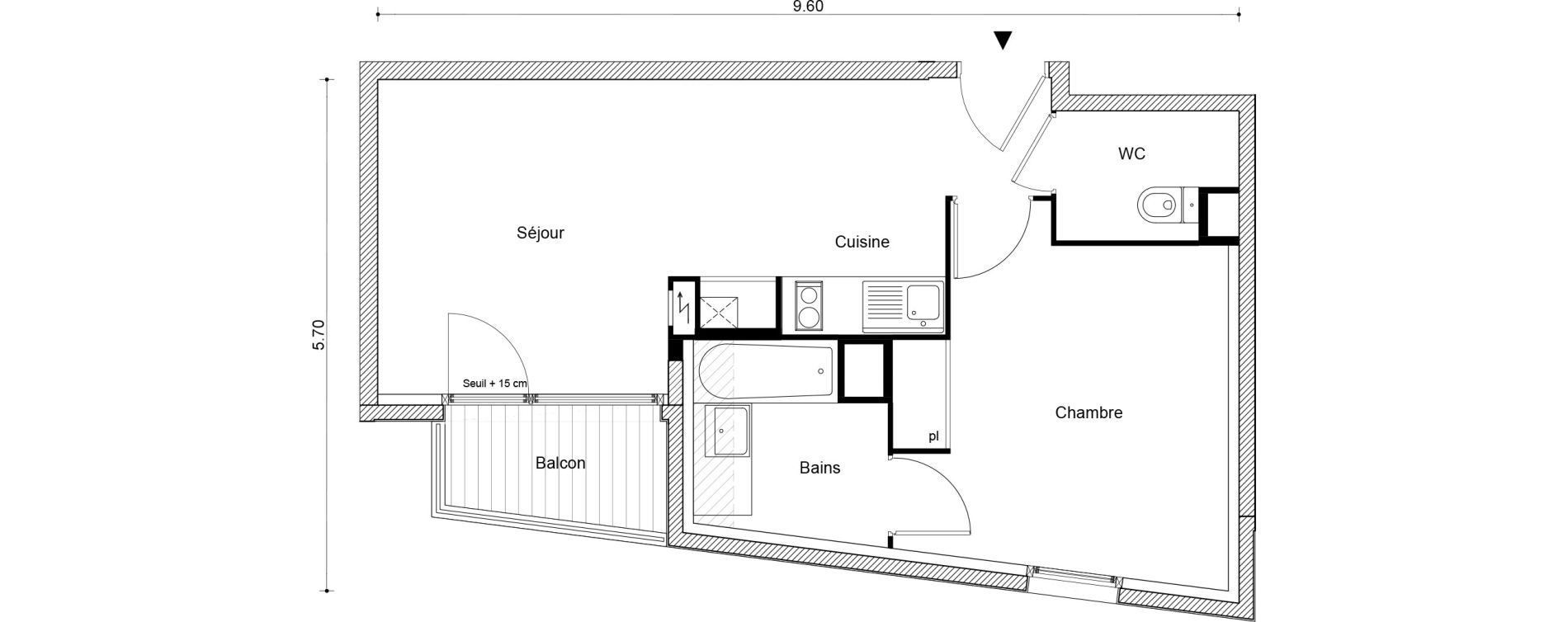 Appartement T2 de 42,05 m2 &agrave; Savigny-Sur-Orge Champagne - tilleul