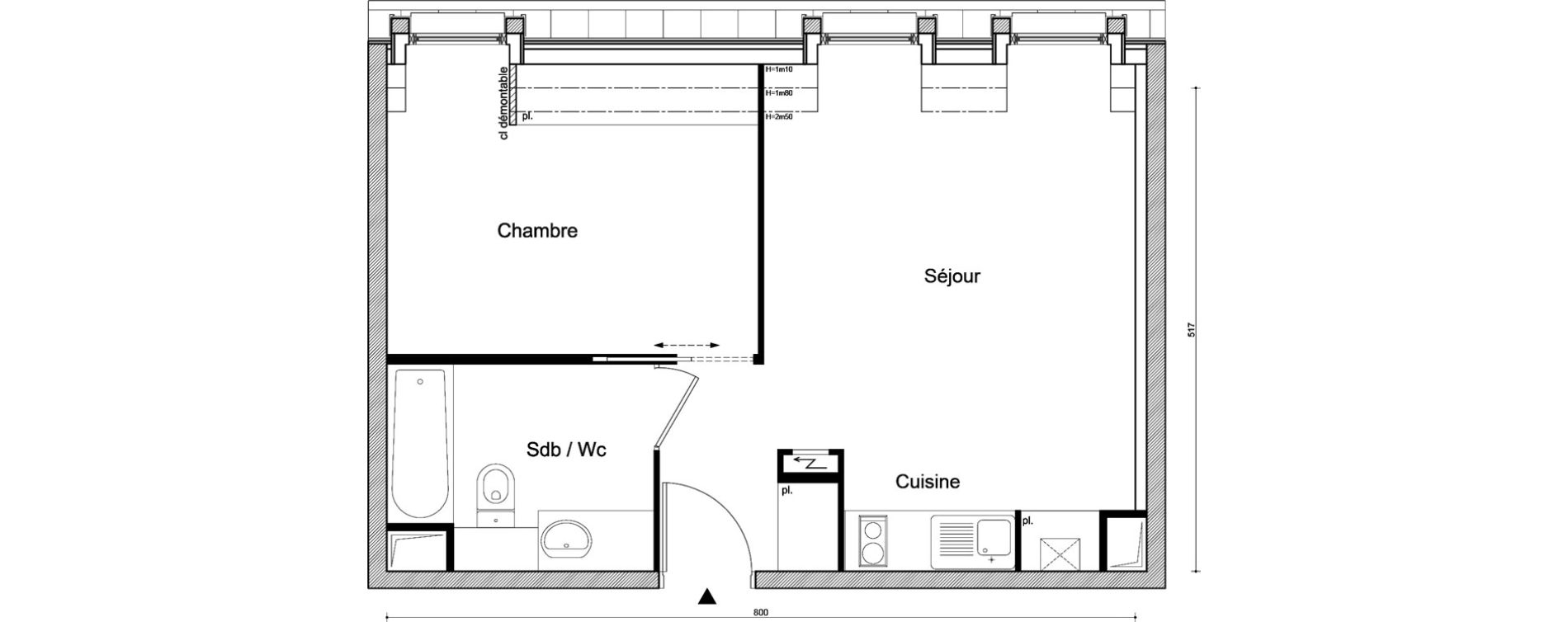 Appartement T2 de 41,31 m2 &agrave; Savigny-Sur-Orge Champagne - tilleul