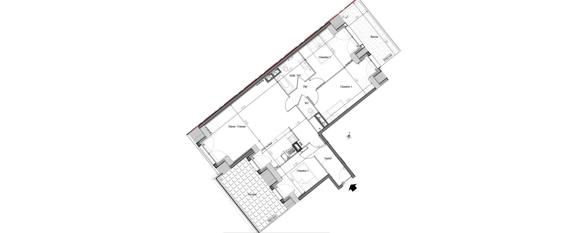Appartement T4 de 87,35 m2 &agrave; Savigny-Sur-Orge Cherchefeuilles