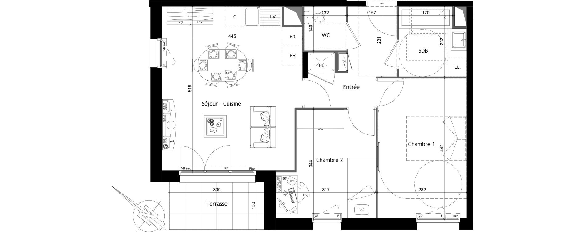 Appartement T3 de 56,97 m2 &agrave; Soisy-Sur-Seine Les bords de seine