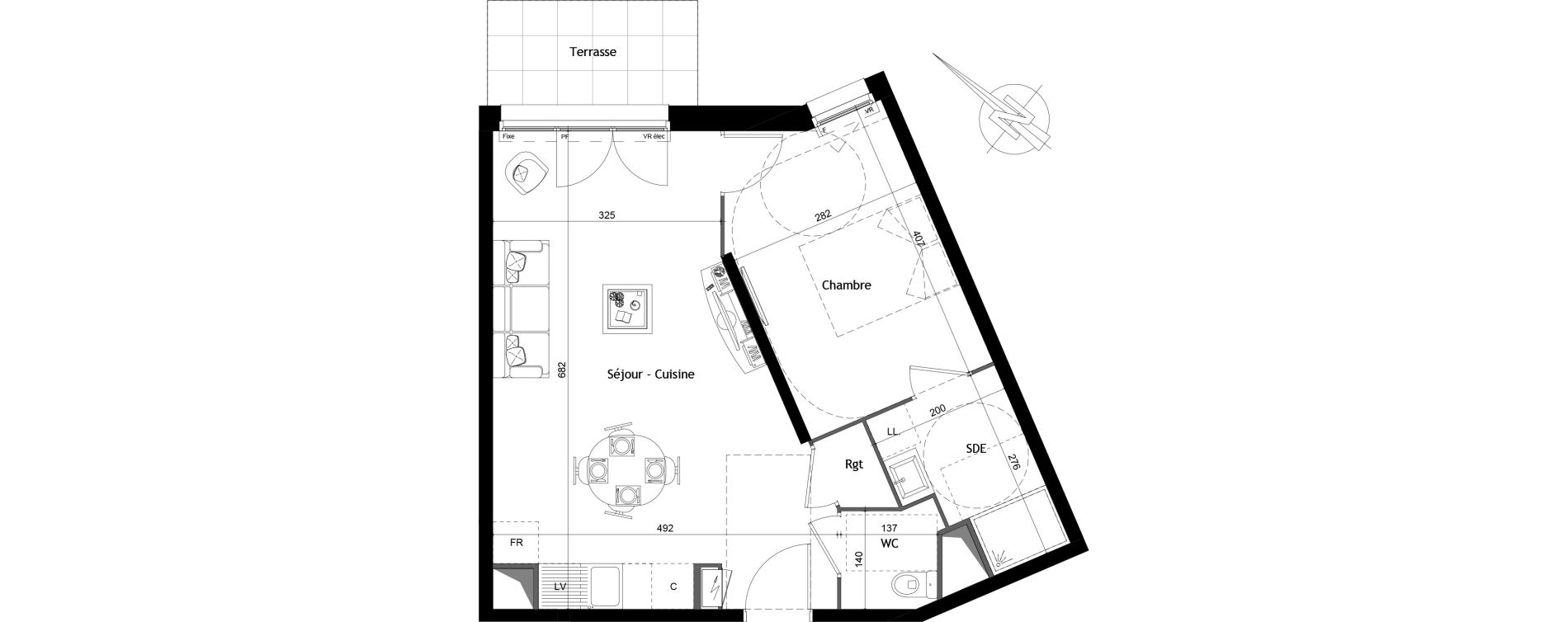 Appartement T2 de 45,78 m2 &agrave; Soisy-Sur-Seine Les bords de seine