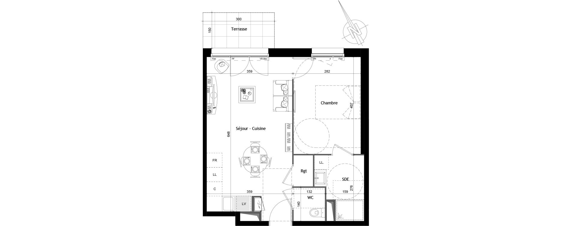 Appartement T2 de 42,61 m2 &agrave; Soisy-Sur-Seine Les bords de seine