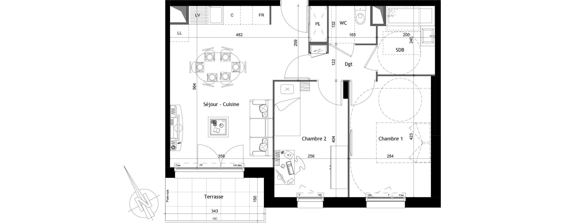 Appartement T3 de 55,11 m2 &agrave; Soisy-Sur-Seine Les bords de seine