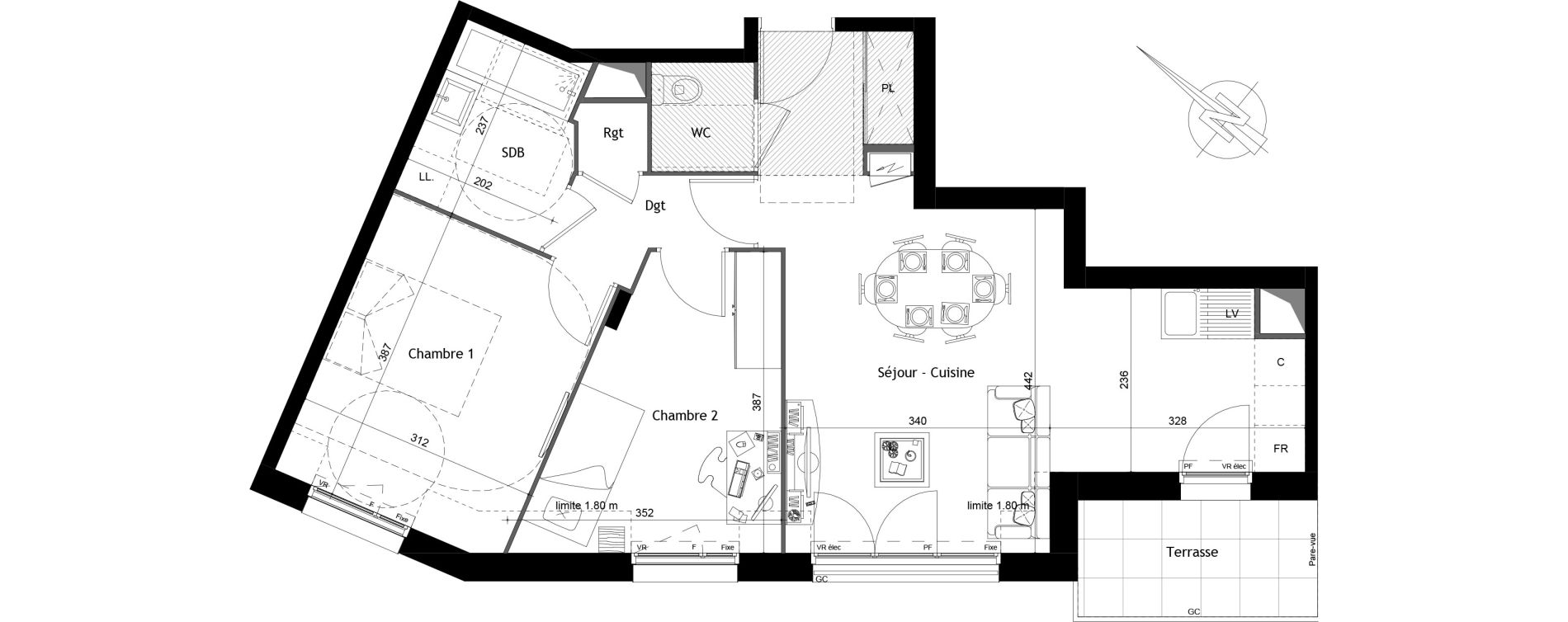 Appartement T3 de 56,50 m2 &agrave; Soisy-Sur-Seine Les bords de seine