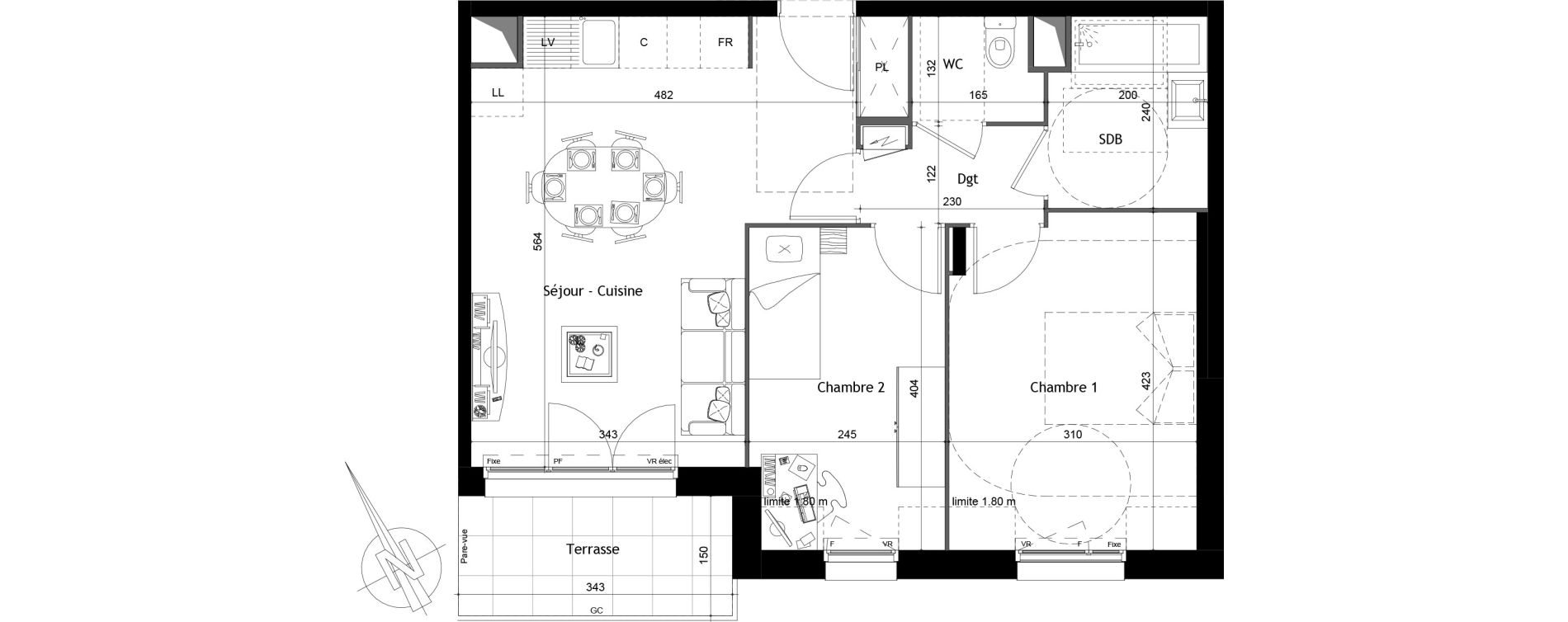 Appartement T3 de 61,61 m2 &agrave; Soisy-Sur-Seine Les bords de seine