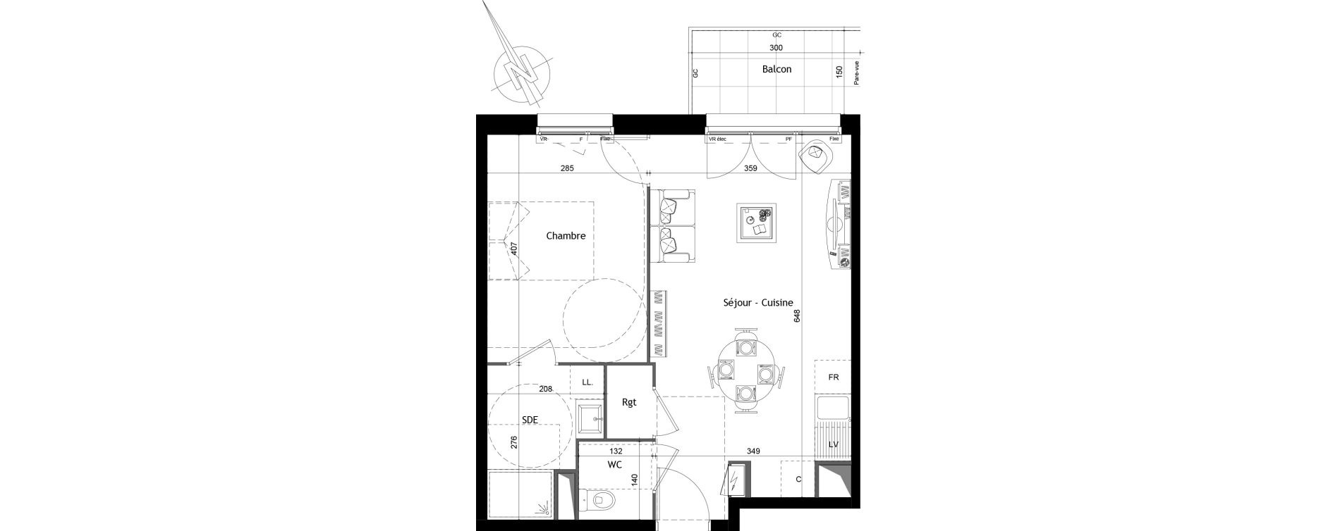 Appartement T2 de 42,04 m2 &agrave; Soisy-Sur-Seine Les bords de seine