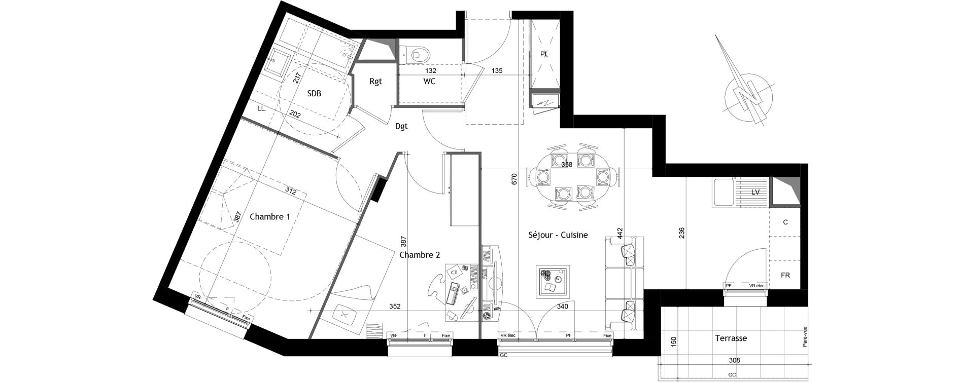Appartement T3 de 59,15 m2 &agrave; Soisy-Sur-Seine Les bords de seine