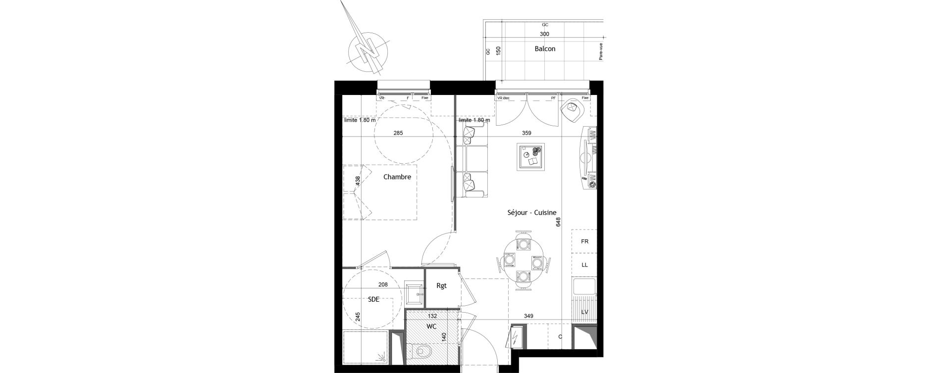 Appartement T2 de 40,65 m2 &agrave; Soisy-Sur-Seine Les bords de seine