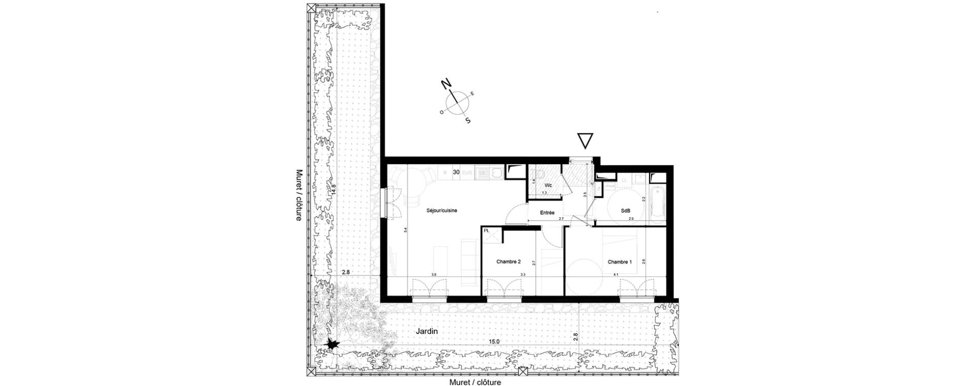 Appartement T3 de 56,96 m2 &agrave; Tigery Plessis-saucourt