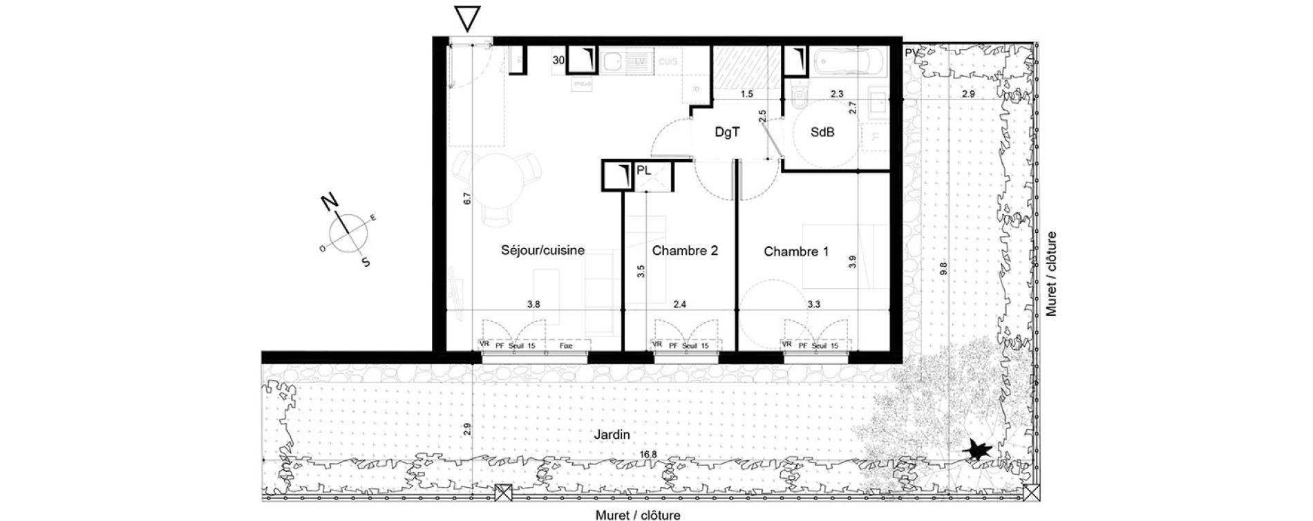 Appartement T3 de 61,50 m2 &agrave; Tigery Plessis-saucourt