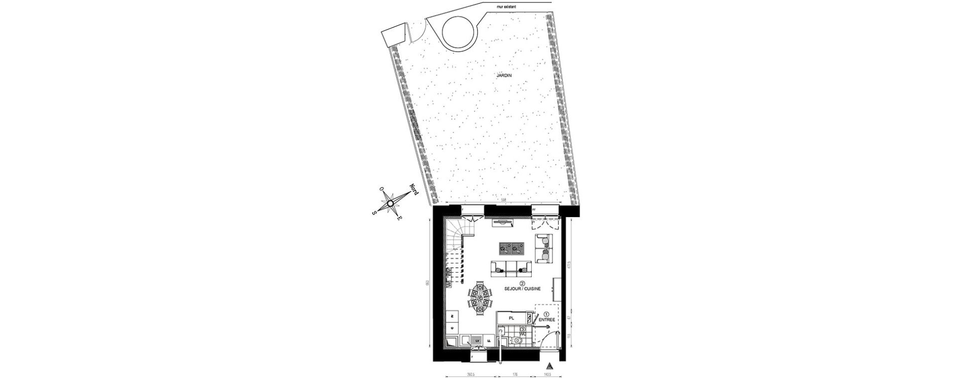Maison T4 de 72,10 m2 &agrave; Vert-Le-Grand Centre