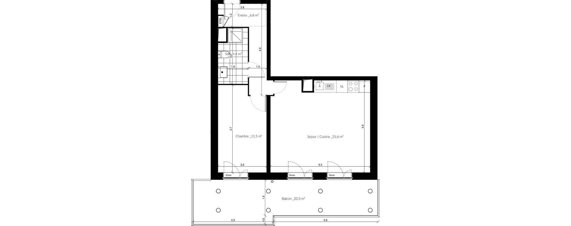 Appartement T2 de 48,30 m2 &agrave; Vigneux-Sur-Seine Les tours