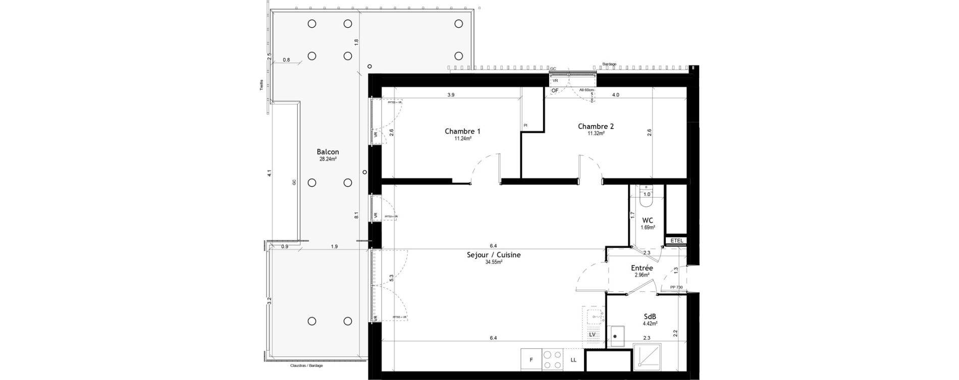 Appartement T3 de 66,18 m2 &agrave; Vigneux-Sur-Seine Les tours