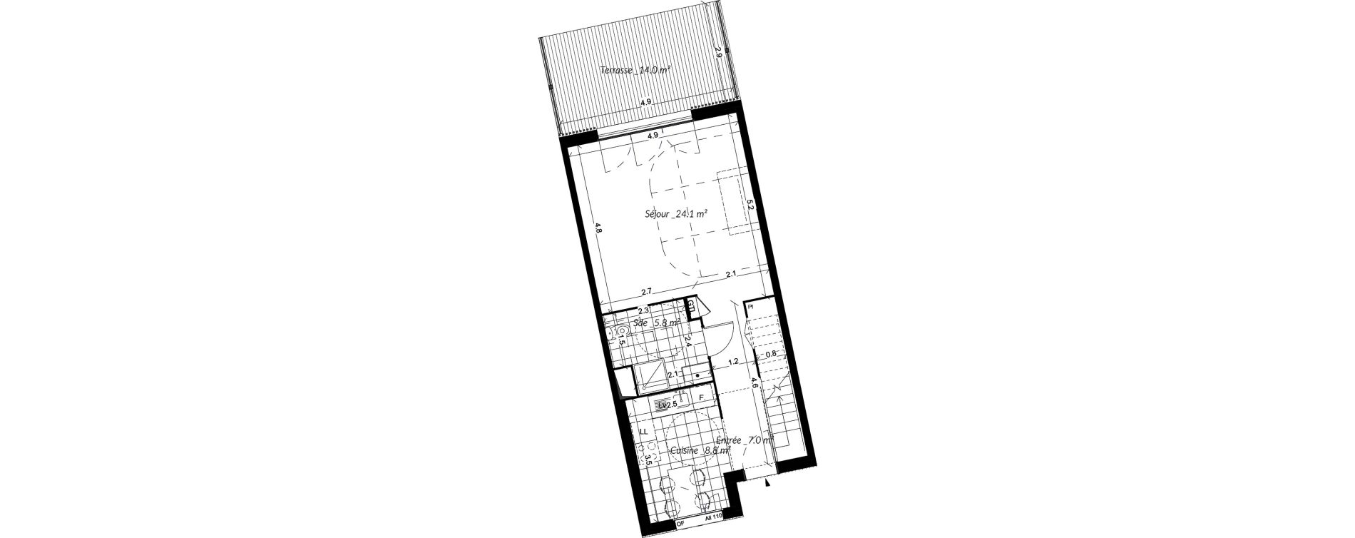 Duplex T4 de 88,80 m2 &agrave; Vigneux-Sur-Seine La croix blanche