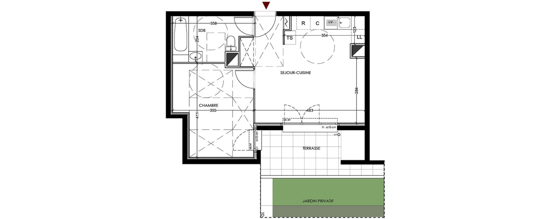 Appartement T2 de 42,00 m2 &agrave; Vigneux-Sur-Seine La croix blanche