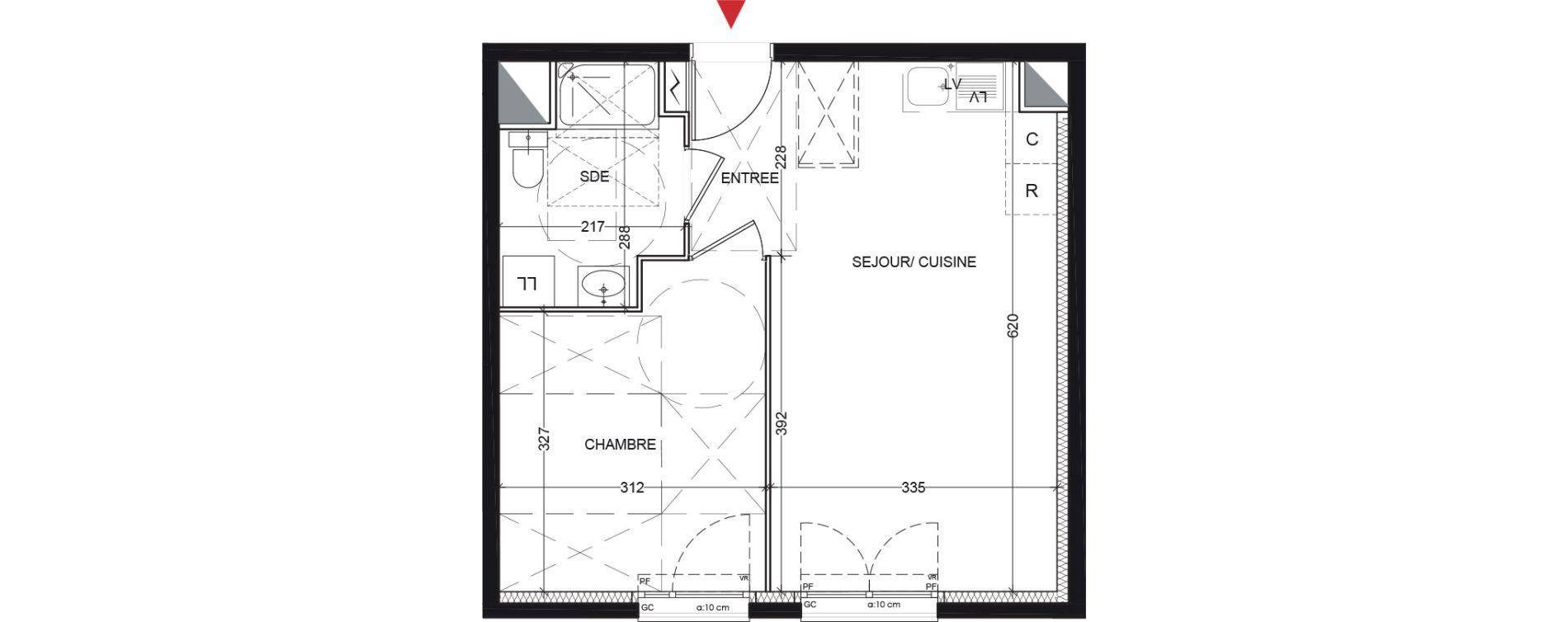 Appartement T2 de 38,94 m2 &agrave; Vigneux-Sur-Seine La croix blanche