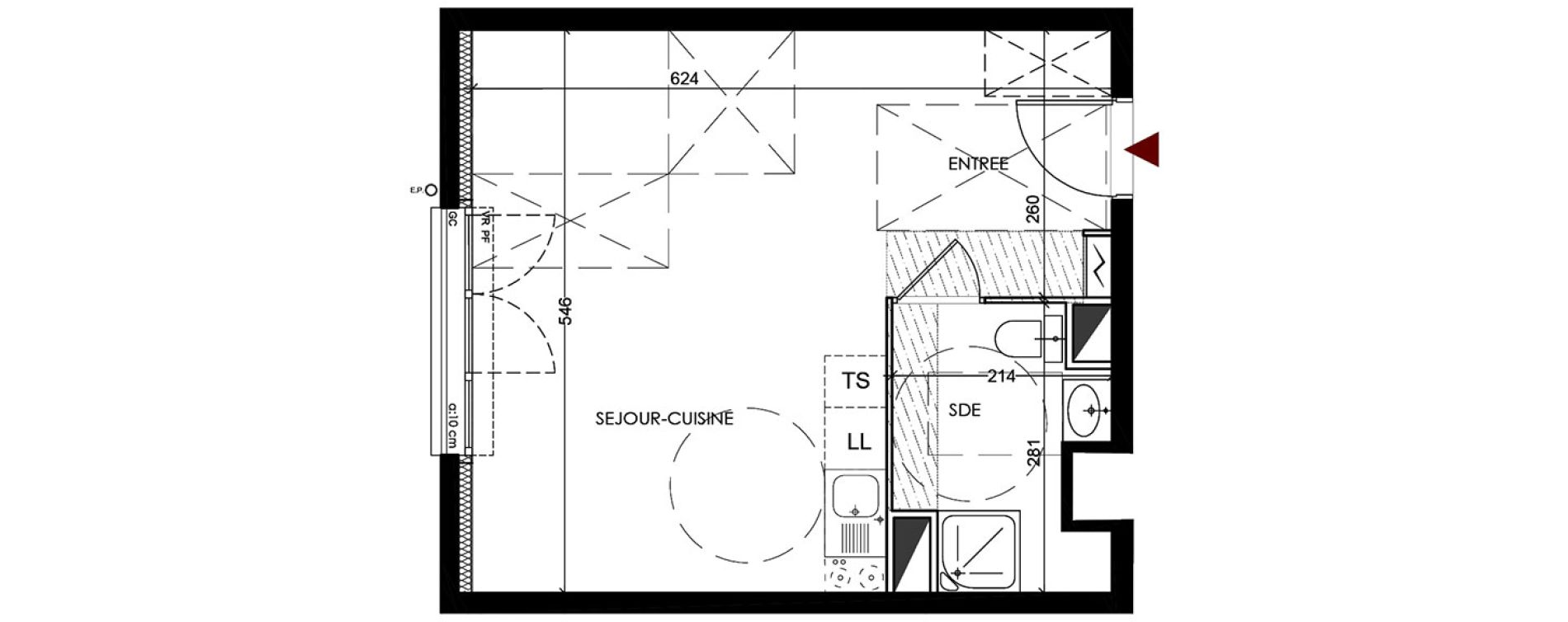 Appartement T1 de 32,37 m2 &agrave; Vigneux-Sur-Seine La croix blanche