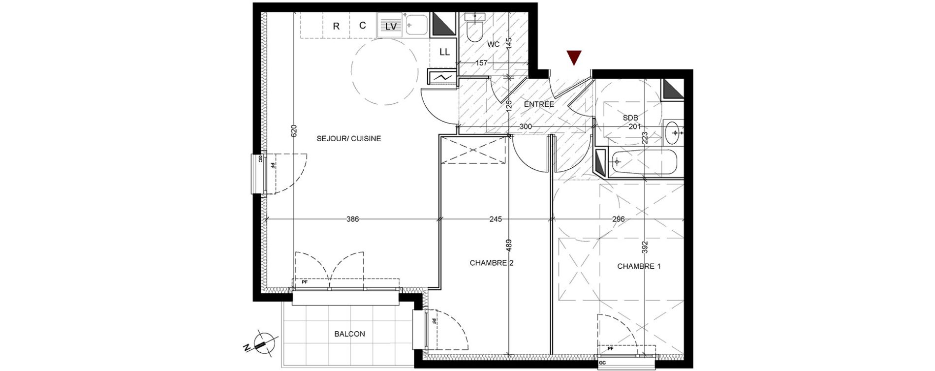 Appartement T3 de 59,39 m2 &agrave; Vigneux-Sur-Seine La croix blanche