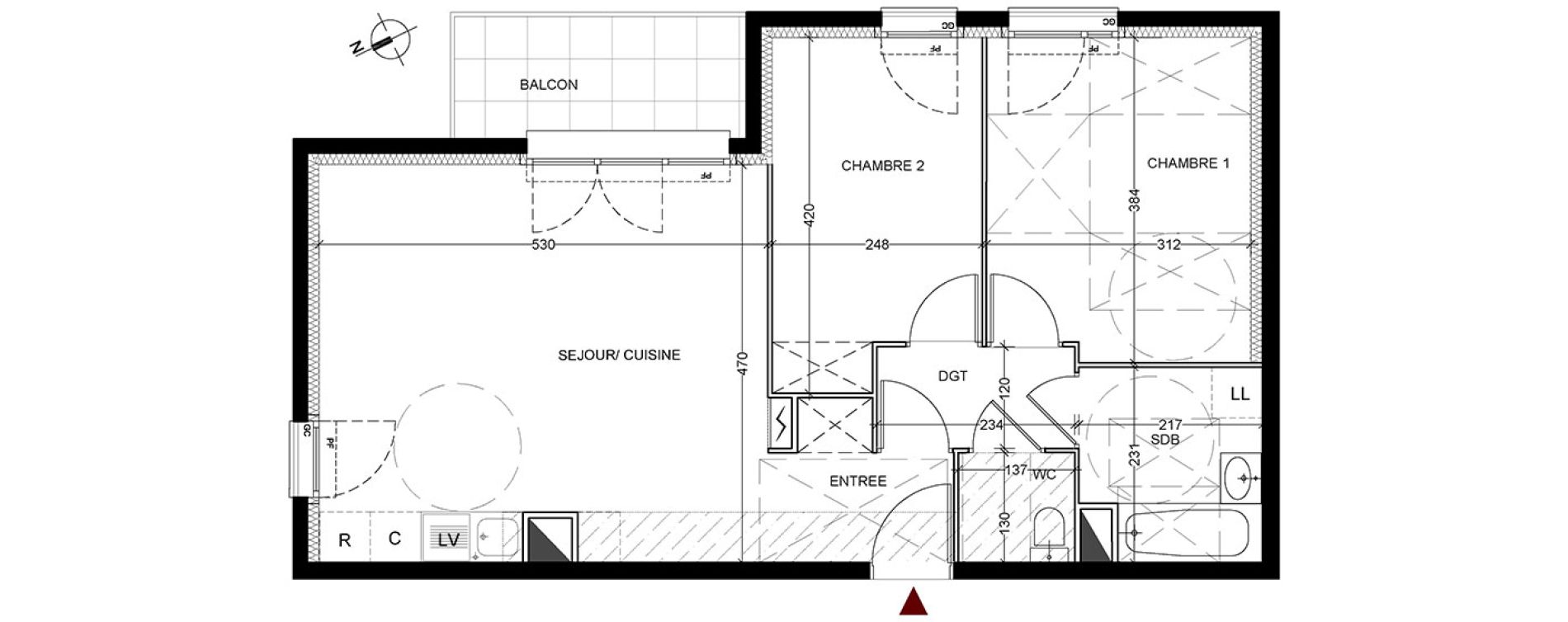 Appartement T3 de 58,58 m2 &agrave; Vigneux-Sur-Seine La croix blanche