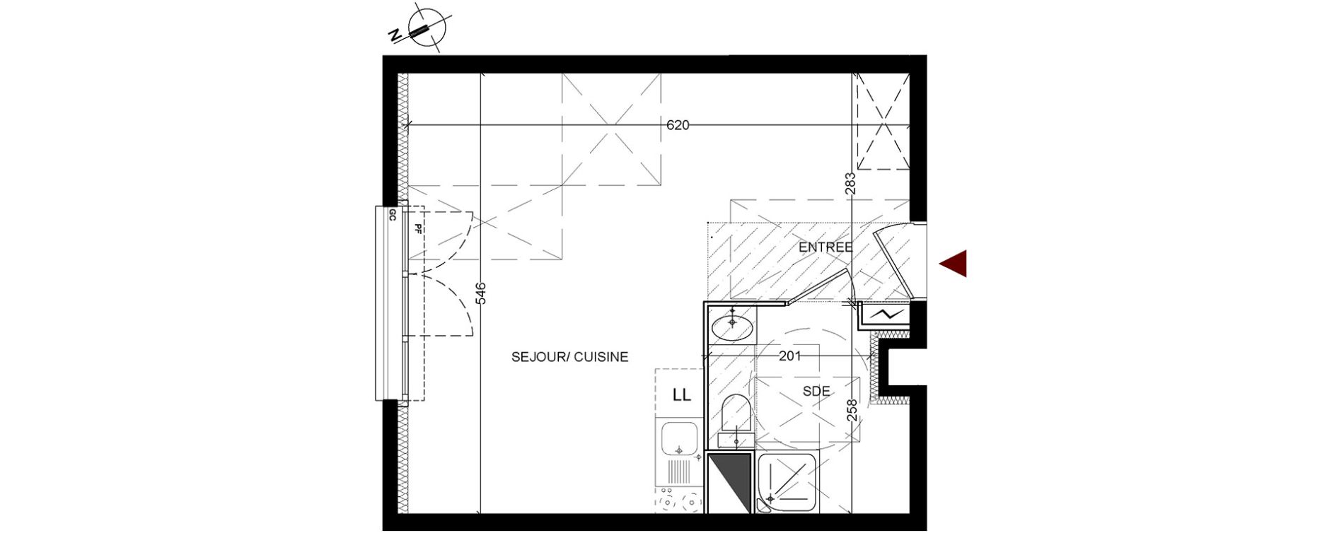 Appartement T1 de 32,48 m2 &agrave; Vigneux-Sur-Seine La croix blanche