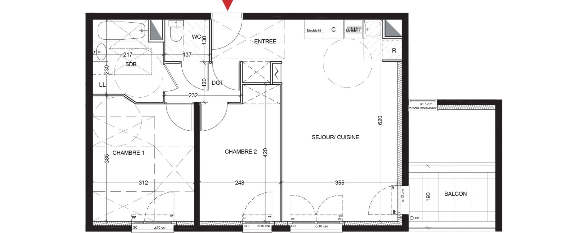 Appartement T3 de 55,78 m2 &agrave; Vigneux-Sur-Seine La croix blanche