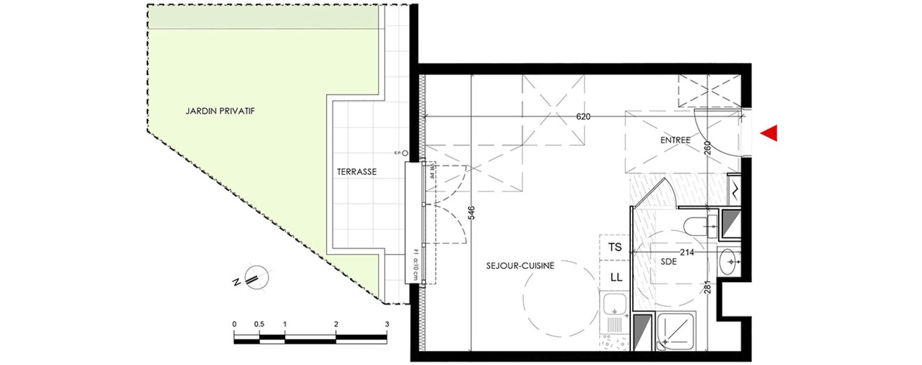 Appartement T1 de 32,37 m2 &agrave; Vigneux-Sur-Seine La croix blanche