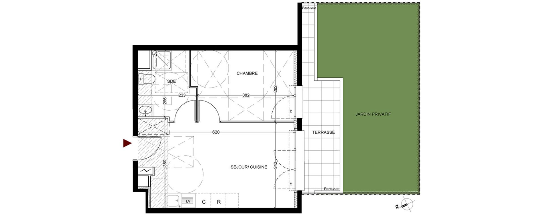 Appartement T2 de 37,24 m2 &agrave; Vigneux-Sur-Seine La croix blanche