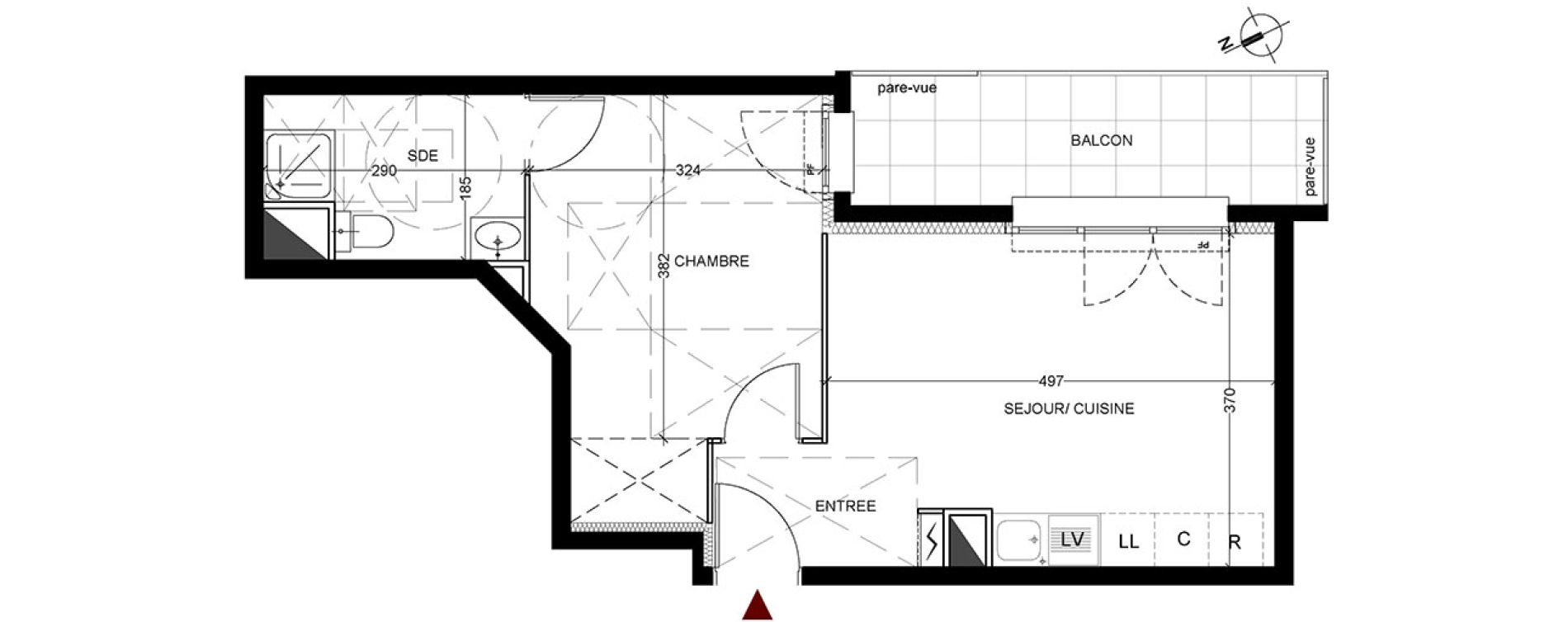 Appartement T2 de 37,71 m2 &agrave; Vigneux-Sur-Seine La croix blanche