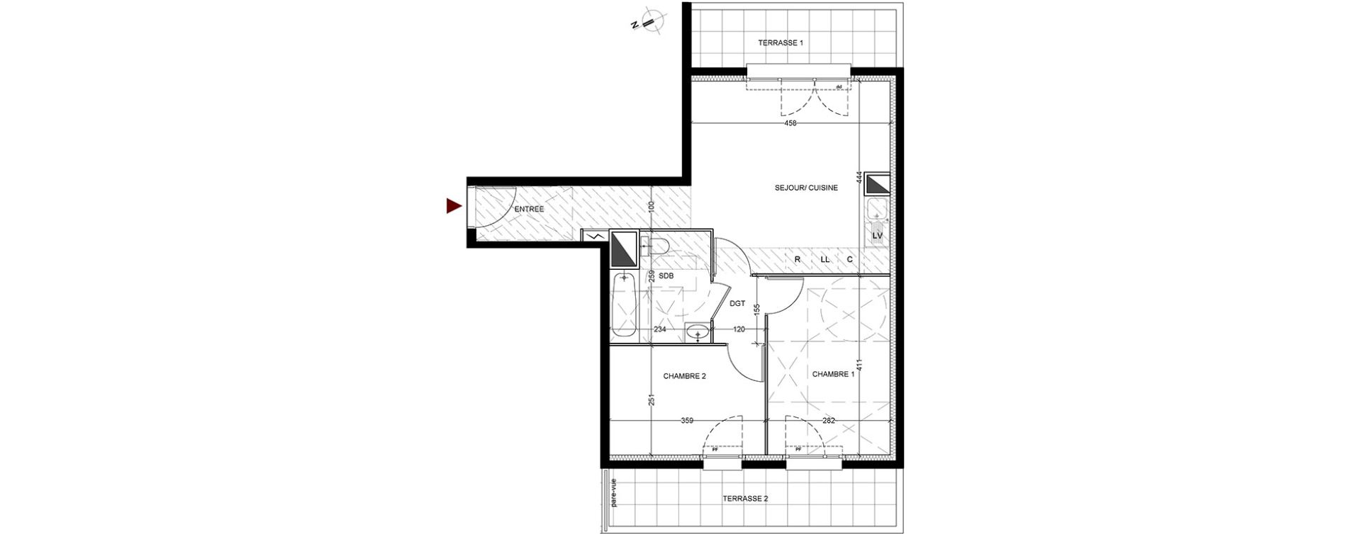 Appartement T3 de 53,07 m2 &agrave; Vigneux-Sur-Seine La croix blanche